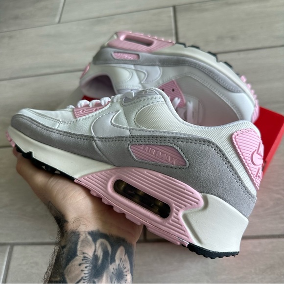 NIKE AIR MAX 90 WHITE PINK - Picture 3 of 3